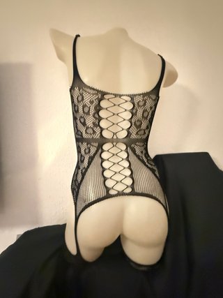 Malla sexy encaje negro talla única