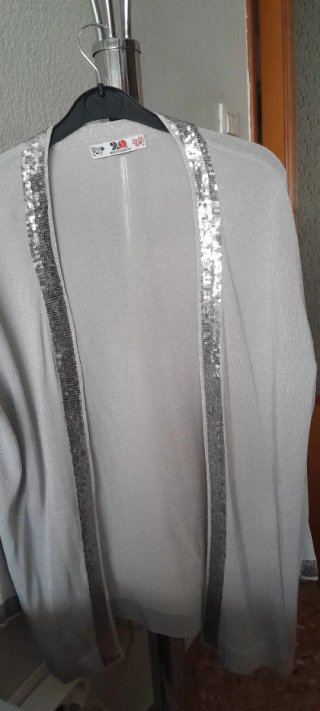 Chaqueta plata lentejuelas