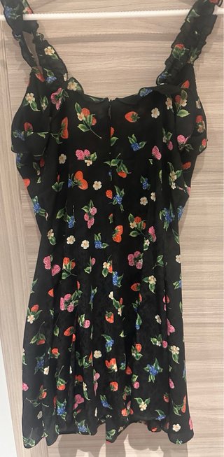 Vestido negro estampado floral