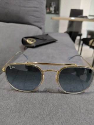 Gafas de sol Ray-Ban originales doradas y azules