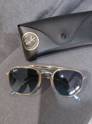 Gafas de sol Ray-Ban originales doradas y azules