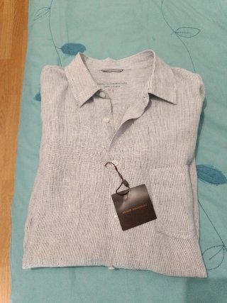 Camisa Adolfo Domínguez Rayas Azul Talla XL