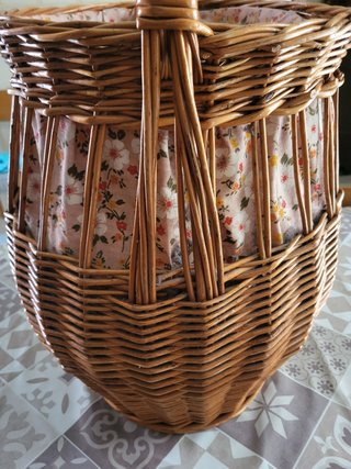 Cesto vimini fiorato max 54 cm