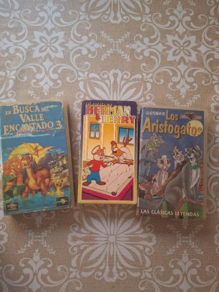 3 Películas VHS Infantiles (Español)