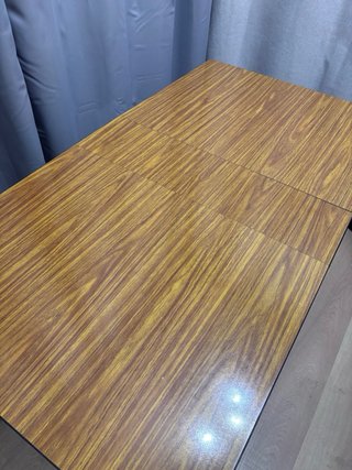 Mesa plegable madera y metal vintage