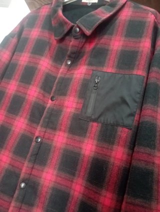 Giacca-camicia a quadri stile boscaiolo