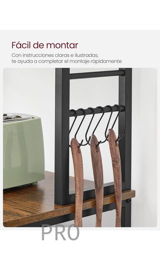 Estantería de Cocina, Estantería de Panadería, 6 Estantes