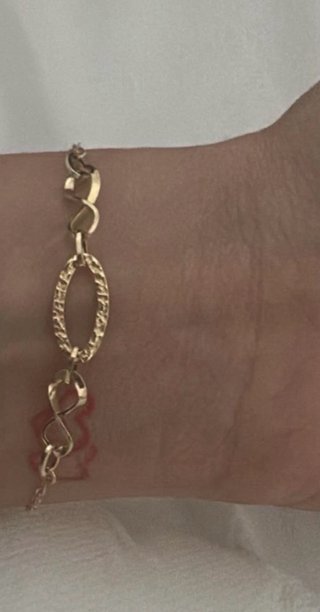 Pulsera Oro 18K Eslabones Infinito