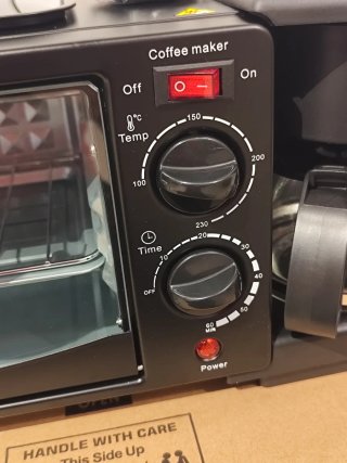 Horno on grill + cafetera 3x1 en negro (NUEVO)