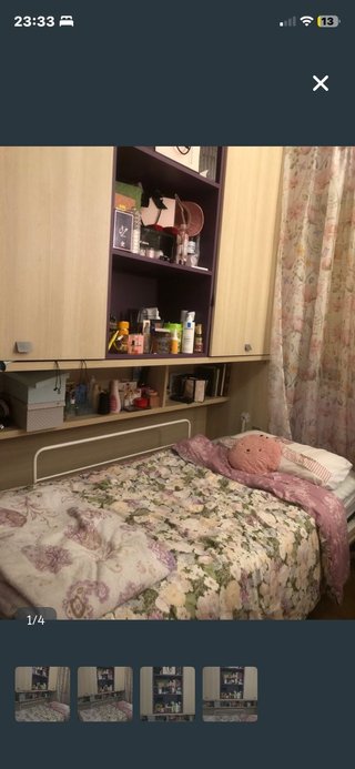Cama abatible con armarios y escritorio