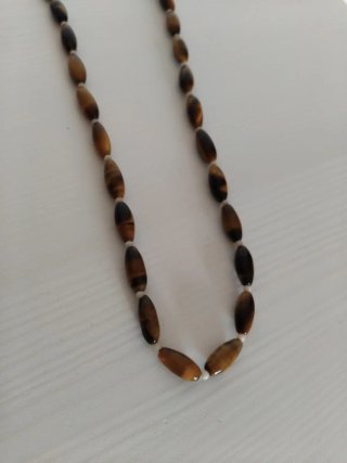 Girocollo occhio di tigre ovale