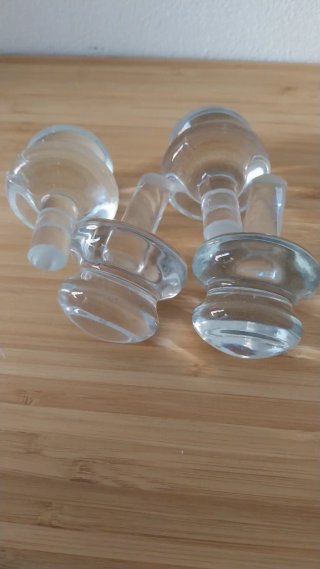 Set di 4 tappi in vetro