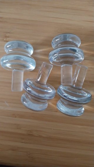Set di 4 tappi in vetro