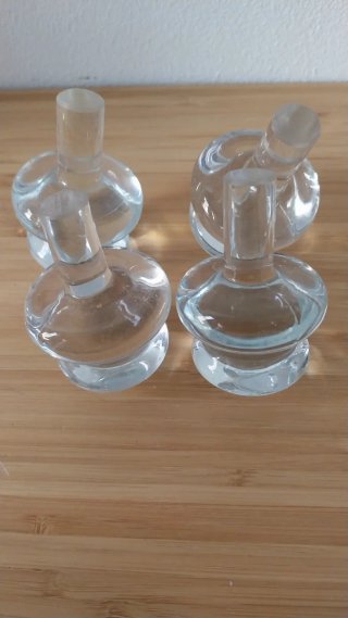 Set di 4 tappi in vetro