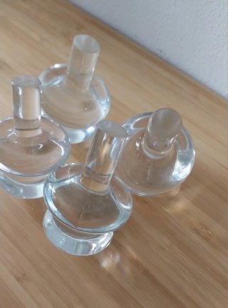 Set di 4 tappi in vetro