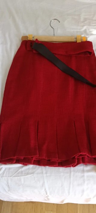 Conjunto Adolfo Domínguez Chaqueta y Falda Rojo