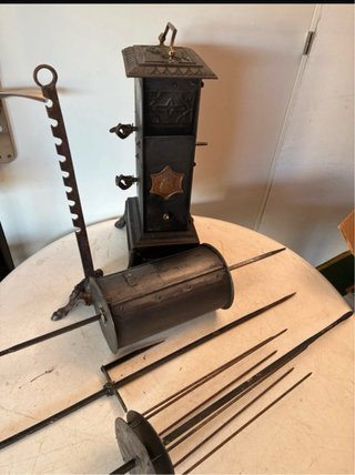 Asador Francés Antiguo Metal Negro