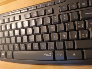 Teclado y Ratón Logitech Silencio Negro/Gris