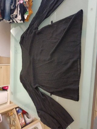 T-shirt donna manica lunga nera