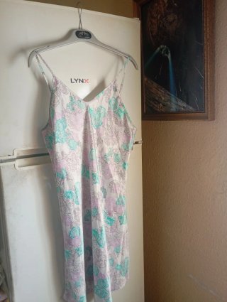 Vestido Lynx floral rosa y turquesa