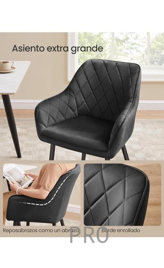 Silla de Comedor, Silla de Cocina, Sillón de Terciopelo