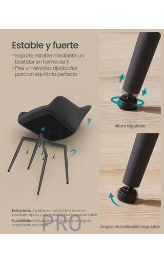 Silla de Comedor, Silla de Cocina, Sillón de Terciopelo