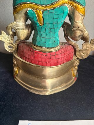 Estatua Buda Vajradara Metal Piedra Multicolor