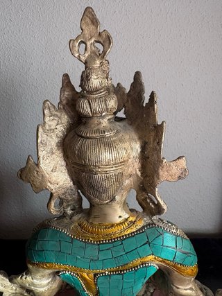 Estatua Buda Vajradara Metal Piedra Multicolor