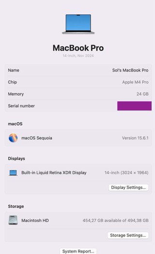 MacBook Pro 14 Plata Chip Pro M4 2024