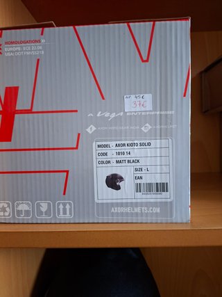 CASCO SHIRO AXOR KIOTO NEGRO MATE TALLA L NUEVO
