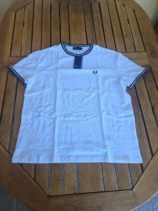 Tshirt Fred Perry S Branca Nova