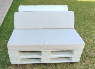 Sofá Palets Exterior con Cojines