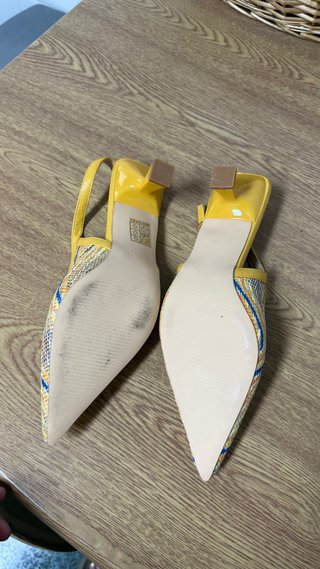 Zapatos slingback multicolor con tacón Destalonado