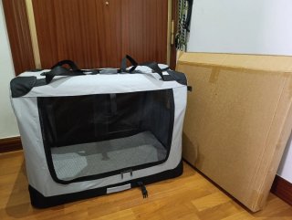 Caseta perro tela plegable Edelweiss
