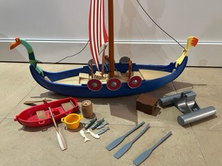 Lote Playmobil Barco y Accesorios