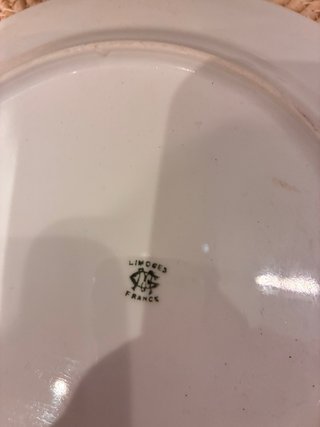8 Platos Porcelana Limoges Flores Rosas