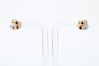 Pendientes Oro 18k Combinado