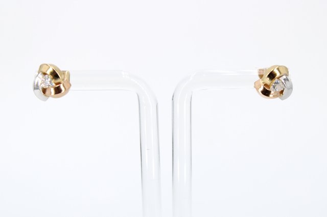 Pendientes Oro 18k Combinado