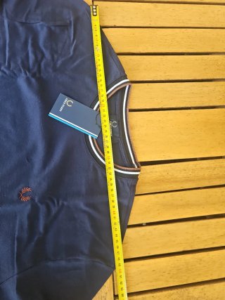 Tshirt M Fred Perry Azul Tamanho