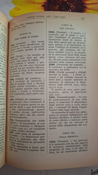 Libro vintage Codice Civile e Leggi speciali