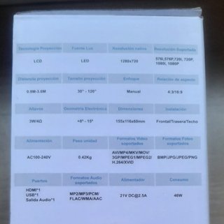 Mini proyector NK LED Full HD 1080P (en garantía)