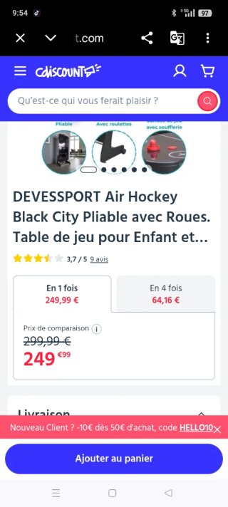 Mesa Hockey Aire Juego