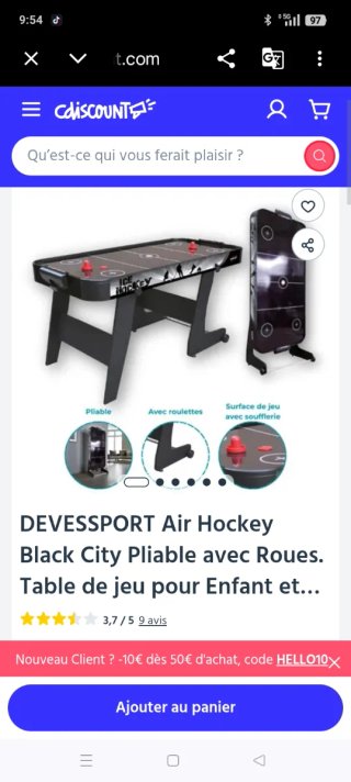 Mesa Hockey Aire Juego