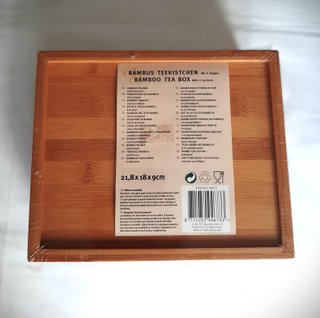 Caja de bambú organizadora con compartimentos
