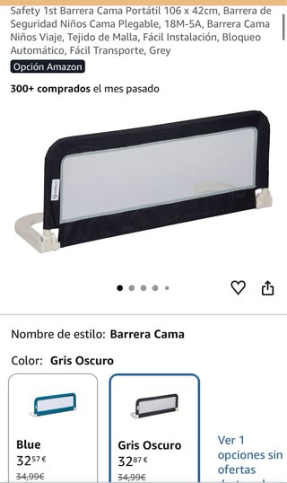 Barrera de seguridad para cama infantil
