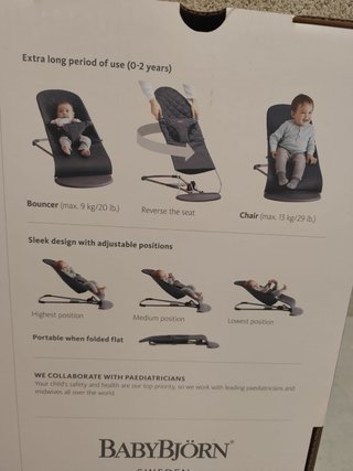 Hamaca bebé BabyBjörn gris