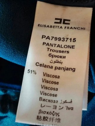 Pantaloni Elisabetta Franchi donna tg 40 blu