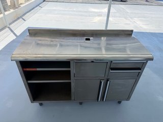 Mueble cafetero acero inoxidable