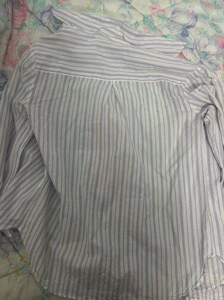 Blusa Easy Wear Talla XS Rayas Morado Blanco