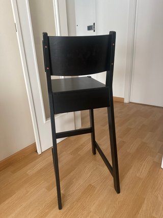 Taburete Alto Madera Negro